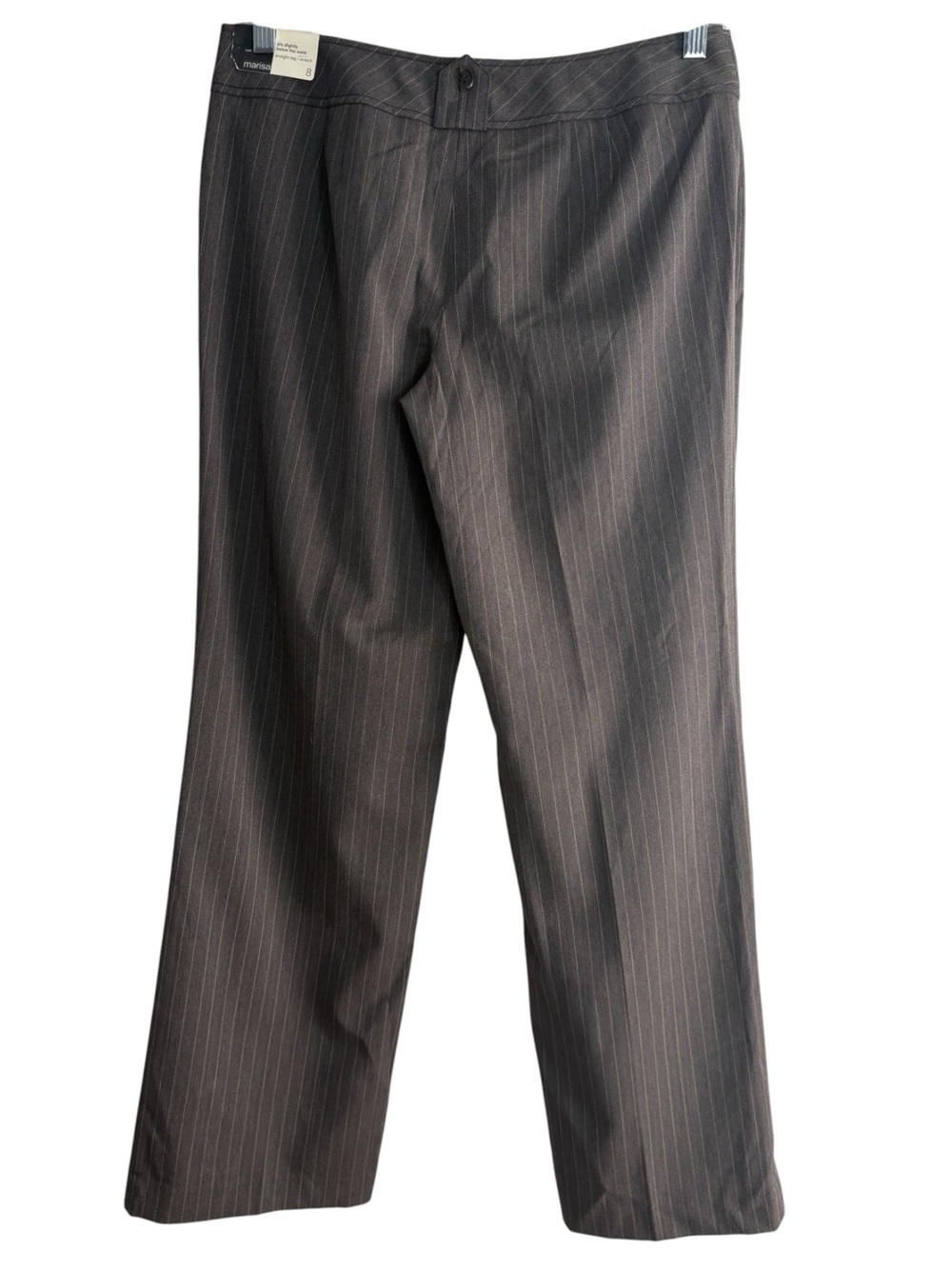 LOFT NWT Marissa Pinstripe Trousers/Dress Pants in Brown/Gold Size 8 -- NWT FLAW - Picture 5 of 16